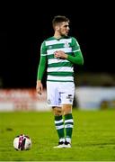 5 November 2021; Dylan Watts of Shamrock Rovers during the SSE Airtricity League Premier Division match between Waterford and Shamrock Rovers at the RSC in Waterford. Photo by Seb Daly/Sportsfile