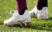 6 November 2021; The boots of Jonathan Sexton of Ireland, on the occasion of his 100th Ireland cap, before the Autumn Nations Series match between Ireland and Japan at Aviva Stadium in Dublin. Photo by Ramsey Cardy/Sportsfile
