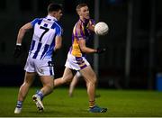 6 November 2021; Paul Mannion of Kilmacud Crokes in action against James Holland of Ballyboden St Enda's during the Go Ahead Dublin County Senior Club Football Championship Semi-Final match between Kilmacud Crokes and Ballyboden St Enda's at Parnell Park in Dublin. Photo by Sam Barnes/Sportsfile