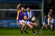 6 November 2021; Colm Basquel of Ballyboden St Enda's in action against Cillian O'Shea of Kilmacud Crokes during the Go Ahead Dublin County Senior Club Football Championship Semi-Final match between Kilmacud Crokes and Ballyboden St Enda's at Parnell Park in Dublin. Photo by Sam Barnes/Sportsfile