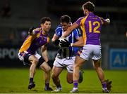6 November 2021; James Holland of Ballyboden St Enda's in action against Shane Horan, right, and Rory O'Carroll of Kilmacud Crokes during the Go Ahead Dublin County Senior Club Football Championship Semi-Final match between Kilmacud Crokes and Ballyboden St Enda's at Parnell Park in Dublin. Photo by Sam Barnes/Sportsfile