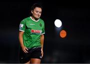 6 November 2021; Tiegan Ruddy of Peamount United reacts after her penalty is saved by Eve Badana of DLR Waves during the SSE Airtricity Women's National League match between Peamount United and DLR Waves at PLR Park in Greenogue, Dublin. Photo by Eóin Noonan/Sportsfile