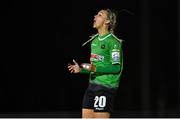 6 November 2021; Stephanie Roche of Peamount United reacts during the SSE Airtricity Women's National League match between Peamount United and DLR Waves at PLR Park in Greenogue, Dublin. Photo by Eóin Noonan/Sportsfile