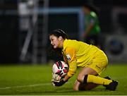 6 November 2021; DLR Waves goalkeeper Eve Badana during the SSE Airtricity Women's National League match between Peamount United and DLR Waves at PLR Park in Greenogue, Dublin. Photo by Eóin Noonan/Sportsfile