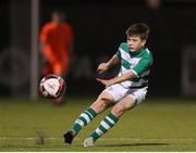 6 November 2021; Eoin Keane of Shamrock Rovers during the EA SPORTS National League of Ireland U14 League Final match between Shamrock Rovers and Galway United at Athlone Town Stadium in Athlone, Westmeath. Photo by Michael P Ryan/Sportsfile