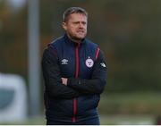 6 November 2021; Shelbourne manager Damien Duff during the EA SPORTS U17 National League of Ireland Shield Final match between Shelbourne and Cobh Ramblers at Athlone Town Stadium in Athlone, Westmeath. Photo by Michael P Ryan/Sportsfile