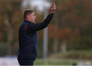 6 November 2021; Shelbourne manager Damien Duff during the EA SPORTS U17 National League of Ireland Shield Final match between Shelbourne and Cobh Ramblers at Athlone Town Stadium in Athlone, Westmeath. Photo by Michael P Ryan/Sportsfile