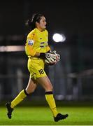 6 November 2021; Eve Badana of DLR Waves during the SSE Airtricity Women's National League match between Peamount United and DLR Waves at PLR Park in Greenogue, Dublin. Photo by Eóin Noonan/Sportsfile