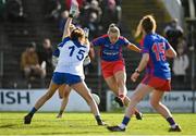 7 November 2021; Vikki Wall of St Peter's Dunboyne shoots to score her side's first goal of the game during the Meath County Ladies Football Senior Club Championship Final match between St Peter's Dunboyne and Seneschalstown at Páirc Tailteann in Navan, Meath. Photo by Seb Daly/Sportsfile