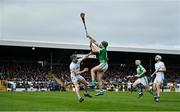 7 November 2021; Mikey Butler of O'Loughlin Gaels, left, and Eoin Cody of Ballyhale Shamrocks contest a dropping ball during the Kilkenny County Senior Club Hurling Championship Final match between Ballyhale Shamrocks and O'Loughlin Gaels at UPMC Nowlan Park in Kilkenny. Photo by Brendan Moran/Sportsfile