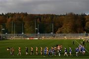 7 November 2021; Both sides in the pre-match parade before the Donegal County Senior Club Football Championship Final match between St Eunan's and Naomh Conaill at MacCumhaill Park in Ballybofey, Donegal. Photo by Ramsey Cardy/Sportsfile