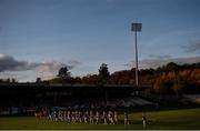 7 November 2021; Both sides in the pre-match parade before the Donegal County Senior Club Football Championship Final match between St Eunan's and Naomh Conaill at MacCumhaill Park in Ballybofey, Donegal. Photo by Ramsey Cardy/Sportsfile