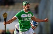 7 November 2021; Brian Butler of Ballyhale Shamrocks celebrates after scoring his side's third goal during the Kilkenny County Senior Club Hurling Championship Final match between Ballyhale Shamrocks and O'Loughlin Gaels at UPMC Nowlan Park in Kilkenny. Photo by Brendan Moran/Sportsfile