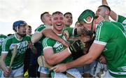 7 November 2021; Ballyhale Shamrocks players, including Adrian Mullen, centre, and Eoin Cody, right, celebrate after the Kilkenny County Senior Club Hurling Championship Final match between Ballyhale Shamrocks and O'Loughlin Gaels at UPMC Nowlan Park in Kilkenny. Photo by Brendan Moran/Sportsfile