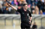 7 November 2021; Referee Pat Clarke during the Cavan County Senior Club Football Championship Final match between Gowna and Ramor United at Kingspan Breffni in Cavan. Photo by Oliver McVeigh/Sportsfile