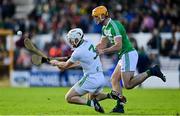 7 November 2021; Tony Forristal of O'Loughlin Gaels clears under pressure from Colin Fennelly of Ballyhale Shamrocks during the Kilkenny County Senior Club Hurling Championship Final match between Ballyhale Shamrocks and O'Loughlin Gaels at UPMC Nowlan Park in Kilkenny. Photo by Brendan Moran/Sportsfile