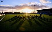 7 November 2021; Bohemians players warm up before the EA SPORTS National Underage League of Ireland U15 League Final match between Shamrock Rovers and Bohemians at Athlone Town Stadium in Athlone, Westmeath. Photo by Sam Barnes/Sportsfile
