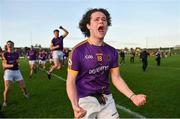 7 November 2021; Oisín Martin of Wolfe Tones celebrates after his side's victory in the Meath County Senior Club Football Championship Final match between St Peter's Dunboyne and Wolfe Tones at Páirc Tailteann in Navan, Meath. Photo by Seb Daly/Sportsfile