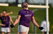 7 November 2021; Pádraic Diamond of Wolfe Tones celebrates at the final whistle after his side's victory in the Meath County Senior Club Football Championship Final match between St Peter's Dunboyne and Wolfe Tones at Páirc Tailteann in Navan, Meath. Photo by Seb Daly/Sportsfile