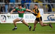 7 November 2021; Conor Brady of Gowna in action against Sean McEvoy of Ramor United during the Cavan County Senior Club Football Championship Final match between Gowna and Ramor United at Kingspan Breffni in Cavan. Photo by Oliver McVeigh/Sportsfile