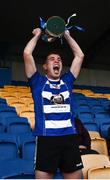 7 November 2021; Blessington captain Patrick O'Connor lifts the cup after the Wicklow County Senior Club Football Championship Final match between Baltinglass and Blessington at County Grounds in Aughrim, Wicklow. Photo by David Fitzgerald/Sportsfile