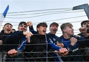7 November 2021; Blessinton supporters celebrate a late score during the Wicklow County Senior Club Football Championship Final match between Baltinglass and Blessington at County Grounds in Aughrim, Wicklow. Photo by David Fitzgerald/Sportsfile