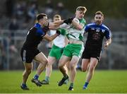 7 November 2021; Adam McHugh of Baltinglass in action against Jack Gilligan of Blessington during the Wicklow County Senior Club Football Championship Final match between Baltinglass and Blessington at County Grounds in Aughrim, Wicklow. Photo by David Fitzgerald/Sportsfile
