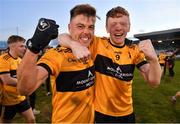 7 November 2021; Sean McVeigh, left, and Kevin Kealy of St Eunan's celebrates after the Donegal County Senior Club Football Championship Final match between St Eunan's and Naomh Conaill at MacCumhaill Park in Ballybofey, Donegal. Photo by Ramsey Cardy/Sportsfile
