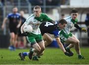 7 November 2021; Christopher Heaslip of Baltinglass in action against Conall Gallagher of Blessington during the Wicklow County Senior Club Football Championship Final match between Baltinglass and Blessington at County Grounds in Aughrim, Wicklow. Photo by David Fitzgerald/Sportsfile