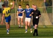7 November 2021; Match referee Derek Ryan blows the final whistle at the Louth County Senior Club Football Championship Final match between Naomh Mairtin and St Mochta’s at Páirc Mhuire in Ardee, Louth. Photo by Ray McManus/Sportsfile