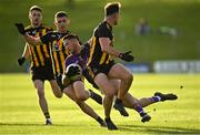 7 November 2021; Pádraic Diamond of Wolfe Tones in action against Shane McEntee, left, and Jordan McLoughlin of St Peter's Dunboyne during the Meath County Senior Club Football Championship Final match between St Peter's Dunboyne and Wolfe Tones at Páirc Tailteann in Navan, Meath. Photo by Seb Daly/Sportsfile