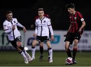 7 November 2021; Rob Manley of Longford Town in action against Sean Murray of Dundalk during the SSE Airtricity League Premier Division match between Dundalk and Longford Town at Oriel Park in Dundalk, Louth. Photo by Michael P Ryan/Sportsfile