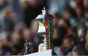 7 November 2021; A general view of the Oliver Plunkett cup during the Cavan County Senior Club Football Championship Final match between Gowna and Ramor United at Kingspan Breffni in Cavan. Photo by Oliver McVeigh/Sportsfile
