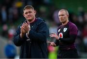 6 November 2021; Tadhg Furlong, left, and Keith Earls of Ireland after the Autumn Nations Series match between Ireland and Japan at Aviva Stadium in Dublin. Photo by Ramsey Cardy/Sportsfile