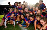 7 November 2021; St Peter's Dunboyne players celebrates after their side's victory in the Meath County Ladies Football Senior Club Championship Final match between St Peter's Dunboyne and Seneschalstown at Páirc Tailteann in Navan, Meath. Photo by Seb Daly/Sportsfile