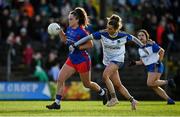 7 November 2021; Emma Duggan of St Peter's Dunboyne in action against Caragh Monaghan of Seneschalstown during the Meath County Ladies Football Senior Club Championship Final match between St Peter's Dunboyne and Seneschalstown at Páirc Tailteann in Navan, Meath. Photo by Seb Daly/Sportsfile
