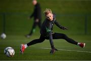 8 November 2021; Goalkeeper Caoimhin Kelleher during a Republic of Ireland training session at the FAI National Training Centre in Abbotstown, Dublin. Photo by Stephen McCarthy/Sportsfile