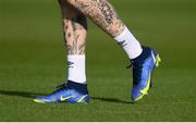 8 November 2021; A detailed view the boots worn by James McClean during a Republic of Ireland training session at the FAI National Training Centre in Abbotstown, Dublin. Photo by Stephen McCarthy/Sportsfile