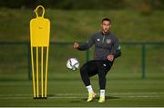 8 November 2021; Adam Idah during a Republic of Ireland training session at the FAI National Training Centre in Abbotstown, Dublin. Photo by Stephen McCarthy/Sportsfile