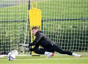 8 November 2021; Goalkeeper Mark Travers during a Republic of Ireland training session at the FAI National Training Centre in Abbotstown, Dublin. Photo by Stephen McCarthy/Sportsfile