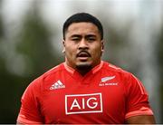 9 November 2021; Asafo Aumua during New Zealand All Blacks rugby squad training at UCD Bowl in Dublin. Photo by David Fitzgerald/Sportsfile