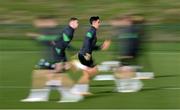 9 November 2021; Jamie McGrath and James McClean, left, during a Republic of Ireland training session at the FAI National Training Centre in Abbotstown, Dublin. Photo by Stephen McCarthy/Sportsfile
