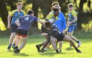 9 November 2021; Participants during the Leinster Rugby Division 3 Blitz match between Coláiste na hInse, Bettystown, Meath and Coláiste Rís, Dundalk, Louth, at Dundalk RFC in Dundalk, Louth. Photo by Ben McShane/Sportsfile