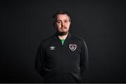 9 November 2021; Operation manager Conor Ryan during a Republic of Ireland Men's U21 portrait session at the Carlton Hotel in Tyrrelstown, Dublin. Photo by David Fitzgerald/Sportsfile