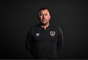 9 November 2021; Assistant manager Alan Reynolds during a Republic of Ireland Men's U21 portrait session at the Carlton Hotel in Tyrrelstown, Dublin. Photo by David Fitzgerald/Sportsfile