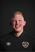 9 November 2021; Sports Scientist Adam Fox during a Republic of Ireland Men's U21 portrait session at the Carlton Hotel in Tyrrelstown, Dublin. Photo by David Fitzgerald/Sportsfile