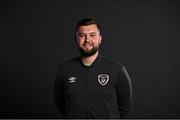 9 November 2021; Performance Analyst Aaron Roe during a Republic of Ireland Men's U21 portrait session at the Carlton Hotel in Tyrrelstown, Dublin. Photo by David Fitzgerald/Sportsfile