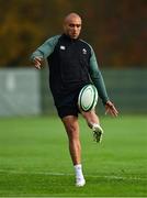 10 November 2021; Simon Zebo during Ireland rugby squad training at Carton House in Maynooth, Kildare. Photo by Brendan Moran/Sportsfile