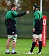 10 November 2021; Iain Henderson, left, and James Ryan during Ireland rugby squad training at Carton House in Maynooth, Kildare. Photo by Brendan Moran/Sportsfile