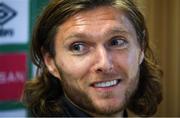 10 November 2021; Jeff Hendrick during a Republic of Ireland press conference at the Aviva Stadium in Dublin. Photo by Stephen McCarthy/Sportsfile